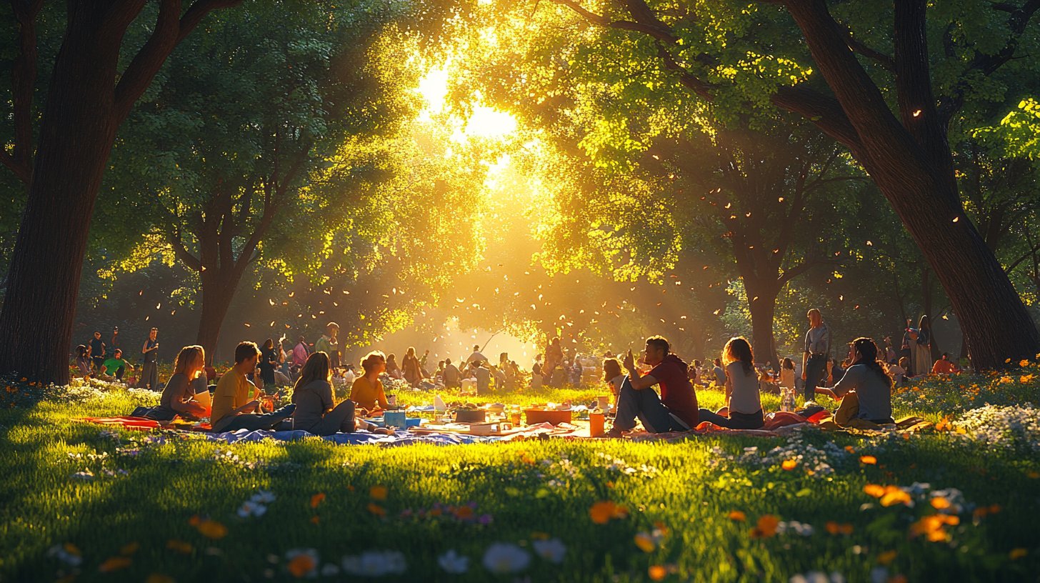 Freunde genießen gemeinsame Aktivitäten beim Lachen im Freien.