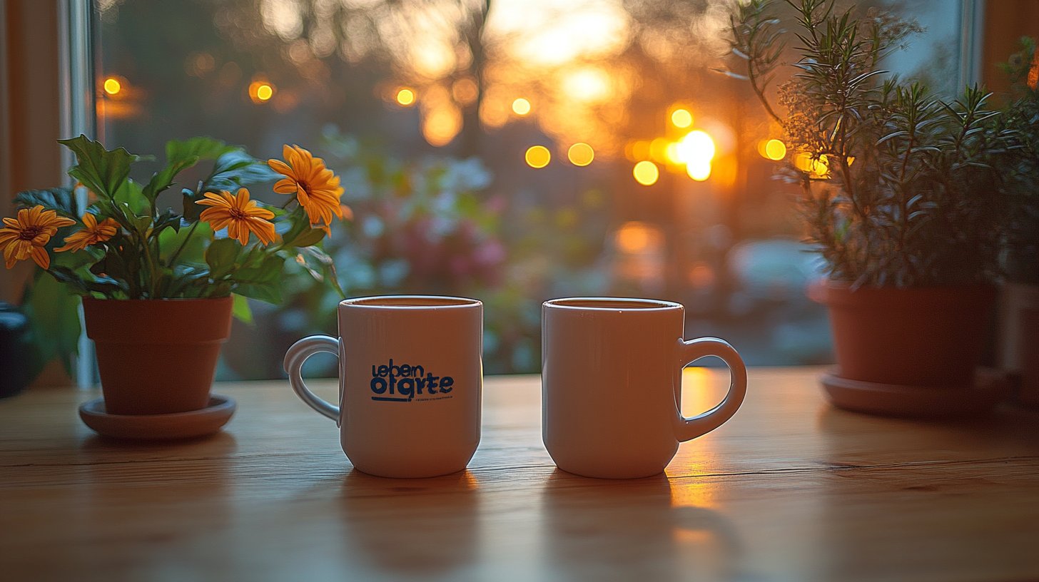 Zwei Kaffeetassen auf dem Tisch, eine unberührt, symbolisieren fehlende Kommunikation.