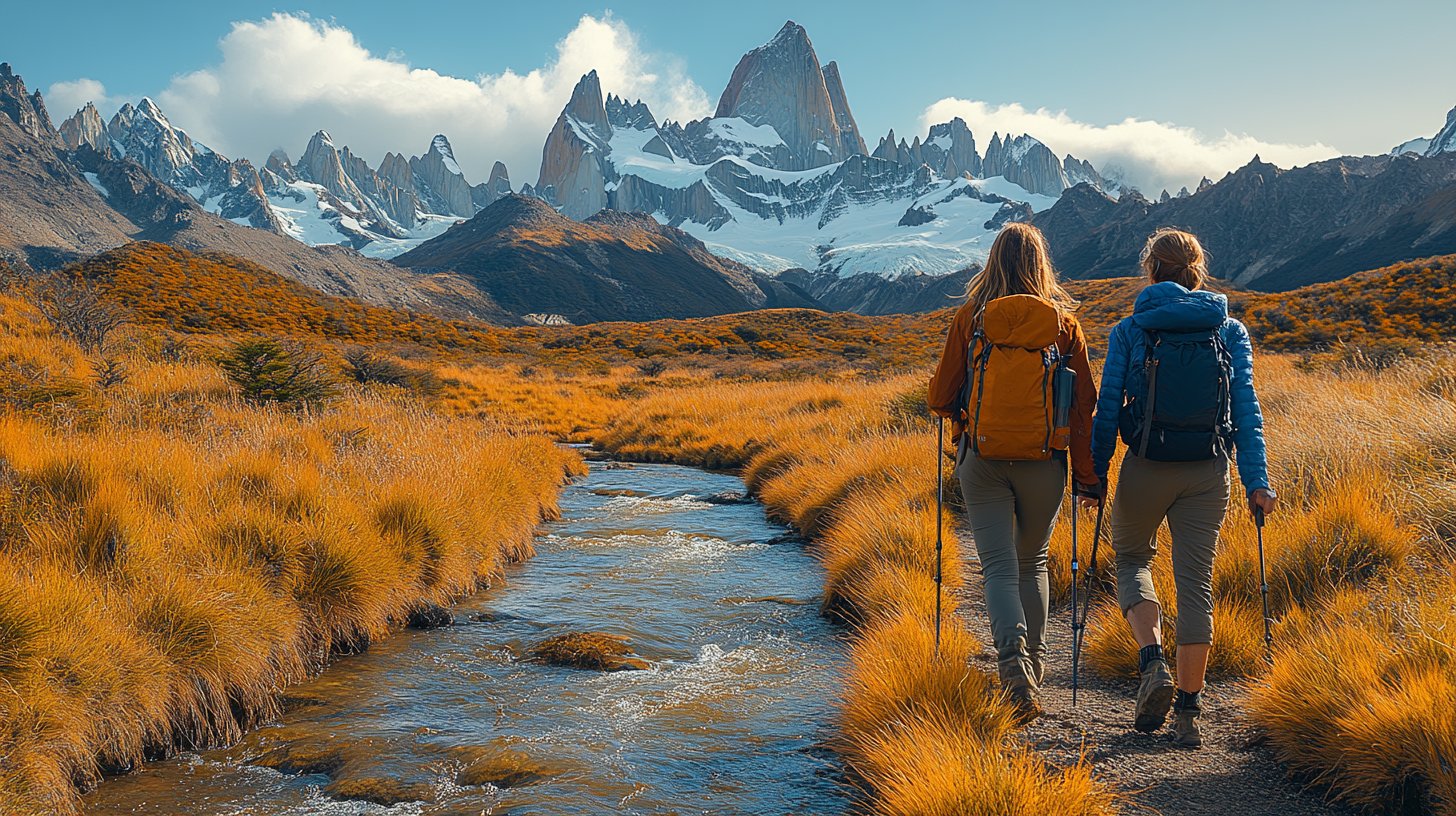 Coppia avventurosa in escursione nella natura.