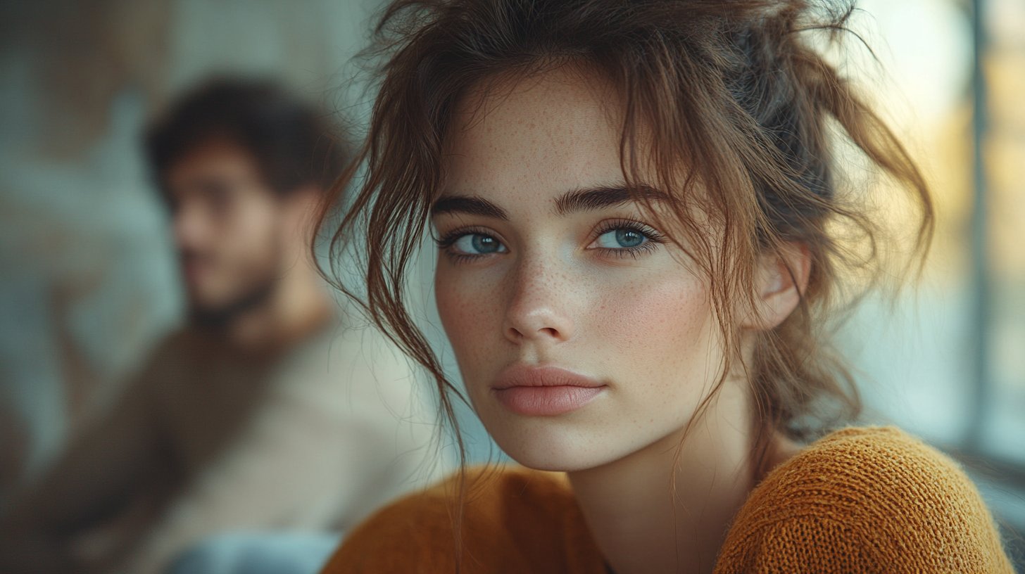 Gros plan de deux personnes assises dos à dos dans une pièce sombre, exprimant de la frustration.