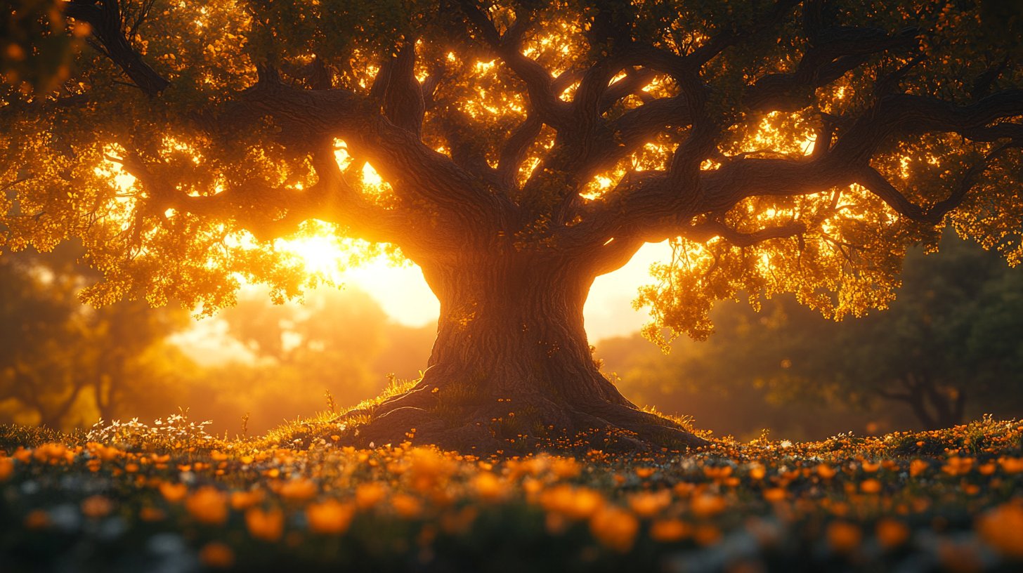 A strong tree with deep roots representing the foundation of trust.