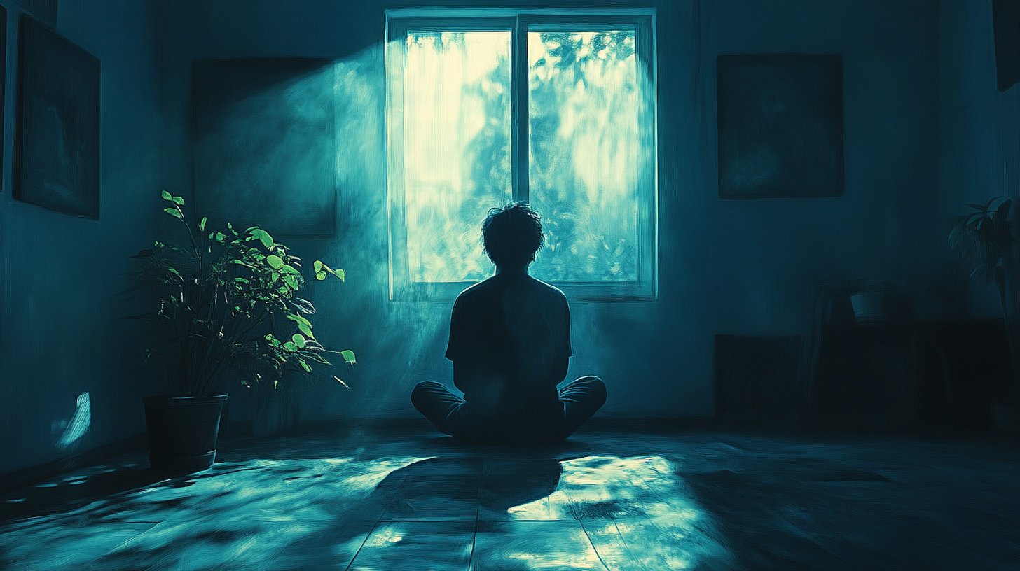 Rappresentazione della mancanza di supporto nelle relazioni, persona sola nell'ombra.