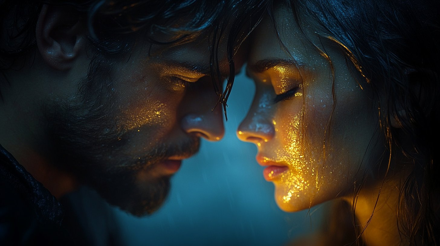 Ein Paar unterstützt sich in schwierigen Zeiten mit liebevollem Verständnis.