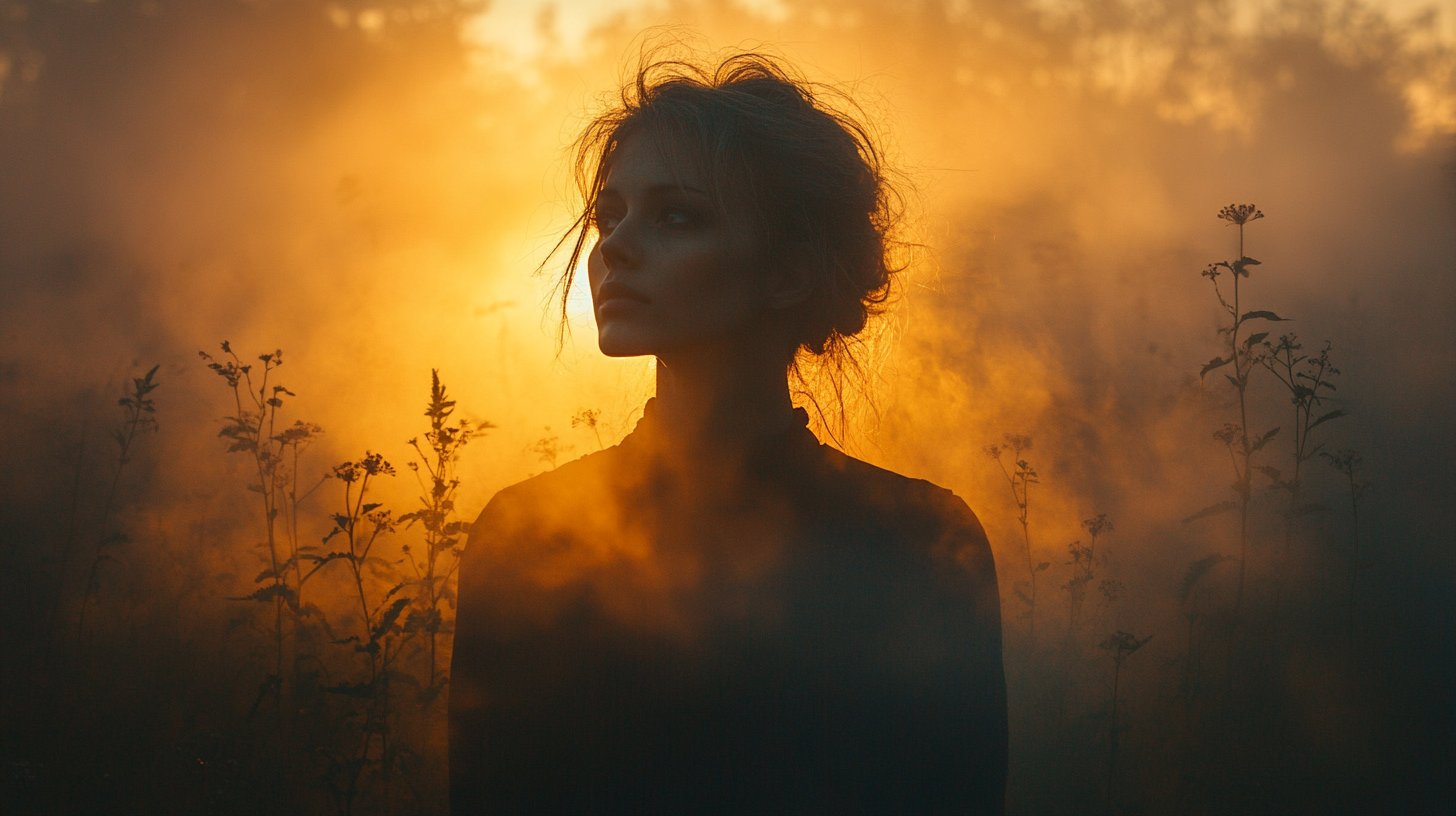 Ein Mann wendet sich einer Frau zu, ihre Mienen strahlen Wärme und Neugier aus.