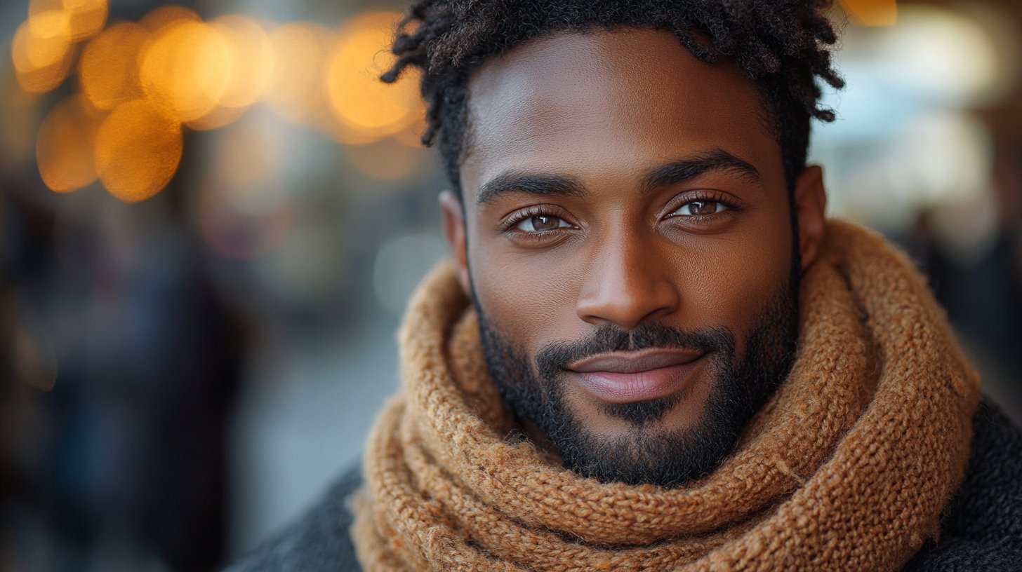 Primo piano di un uomo che ascolta attentamente una donna.