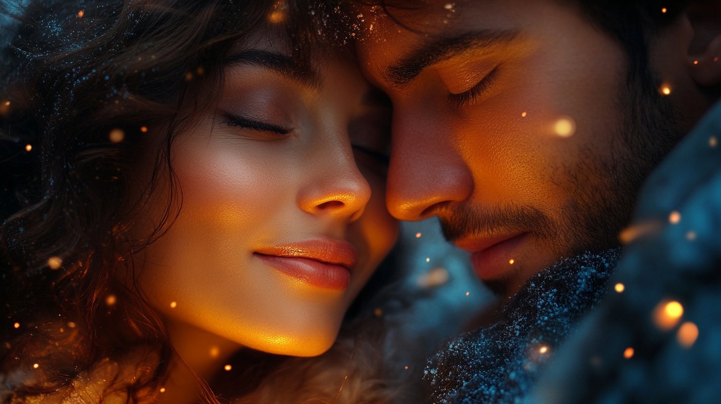 Freundliche Umarmung voller Freude.