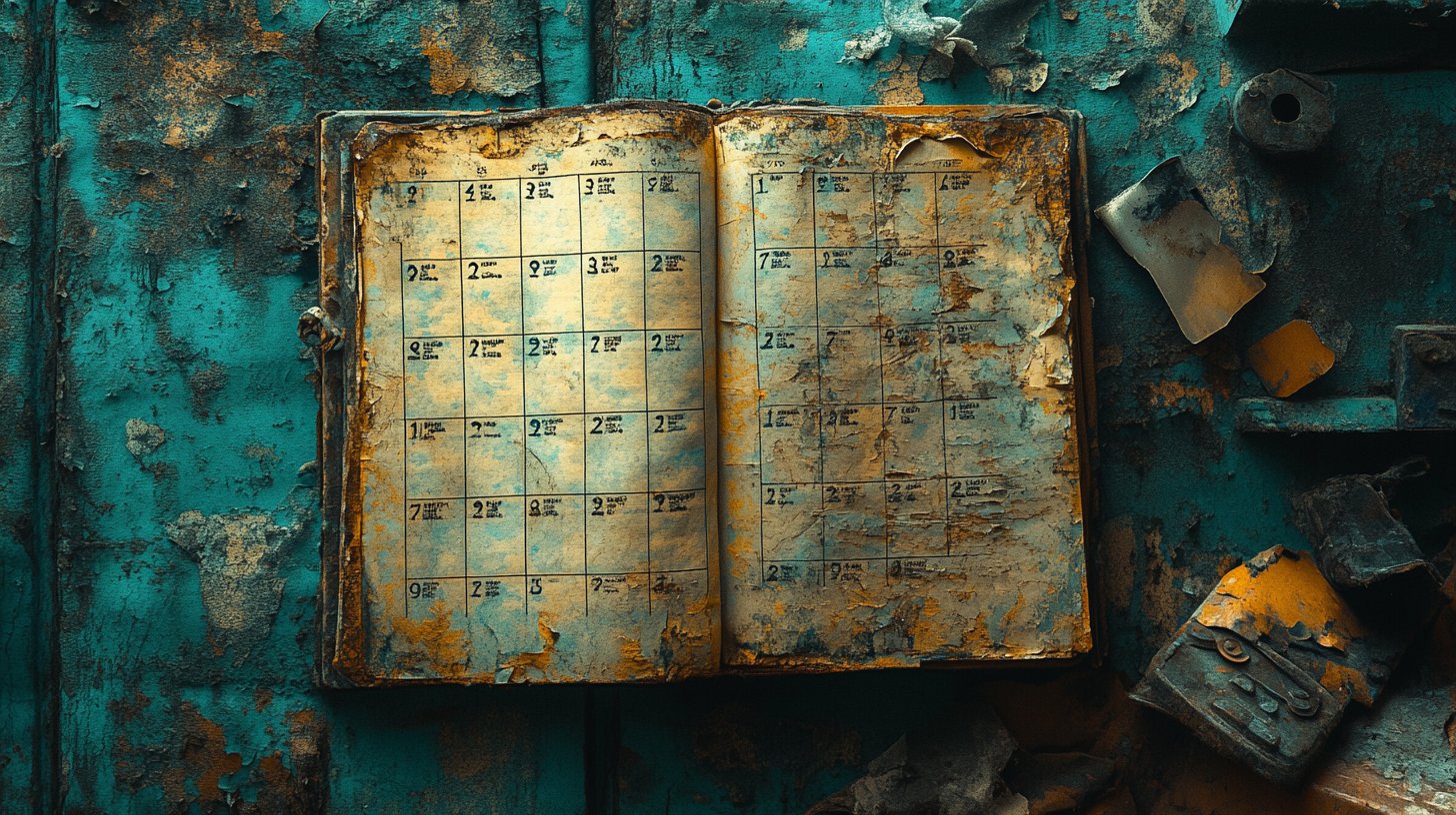 Leerer Kalender: die Sehnsucht nach verlorenen Erinnerungen.