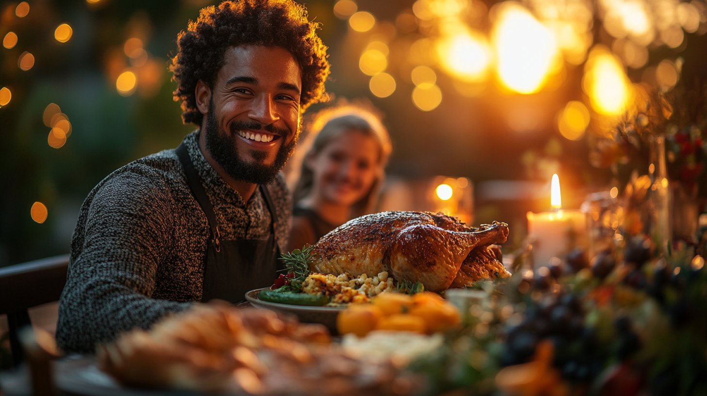 Una coppia che condivide un picnic accogliente in un parco vivace.