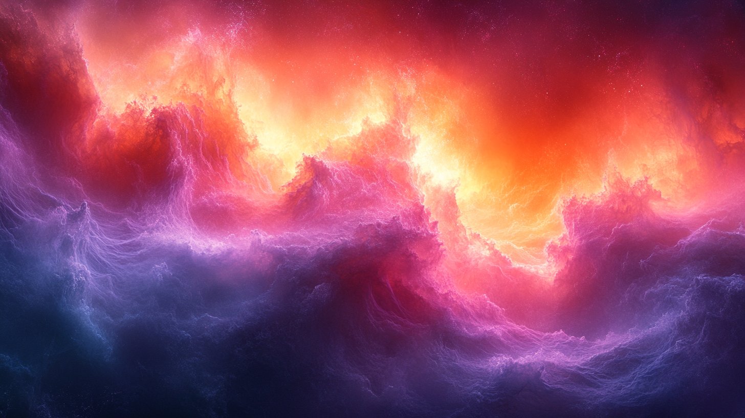 A swirling vortex of colors represents overwhelming emotions.