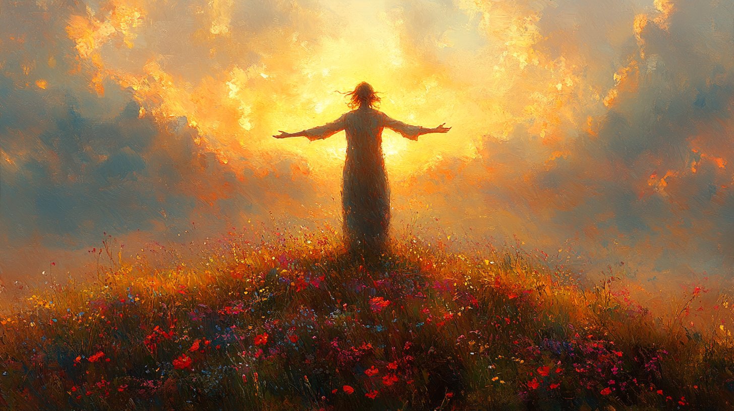 Eine Frau genießt die Freiheit beim Wandern auf einem schönen Pfad.