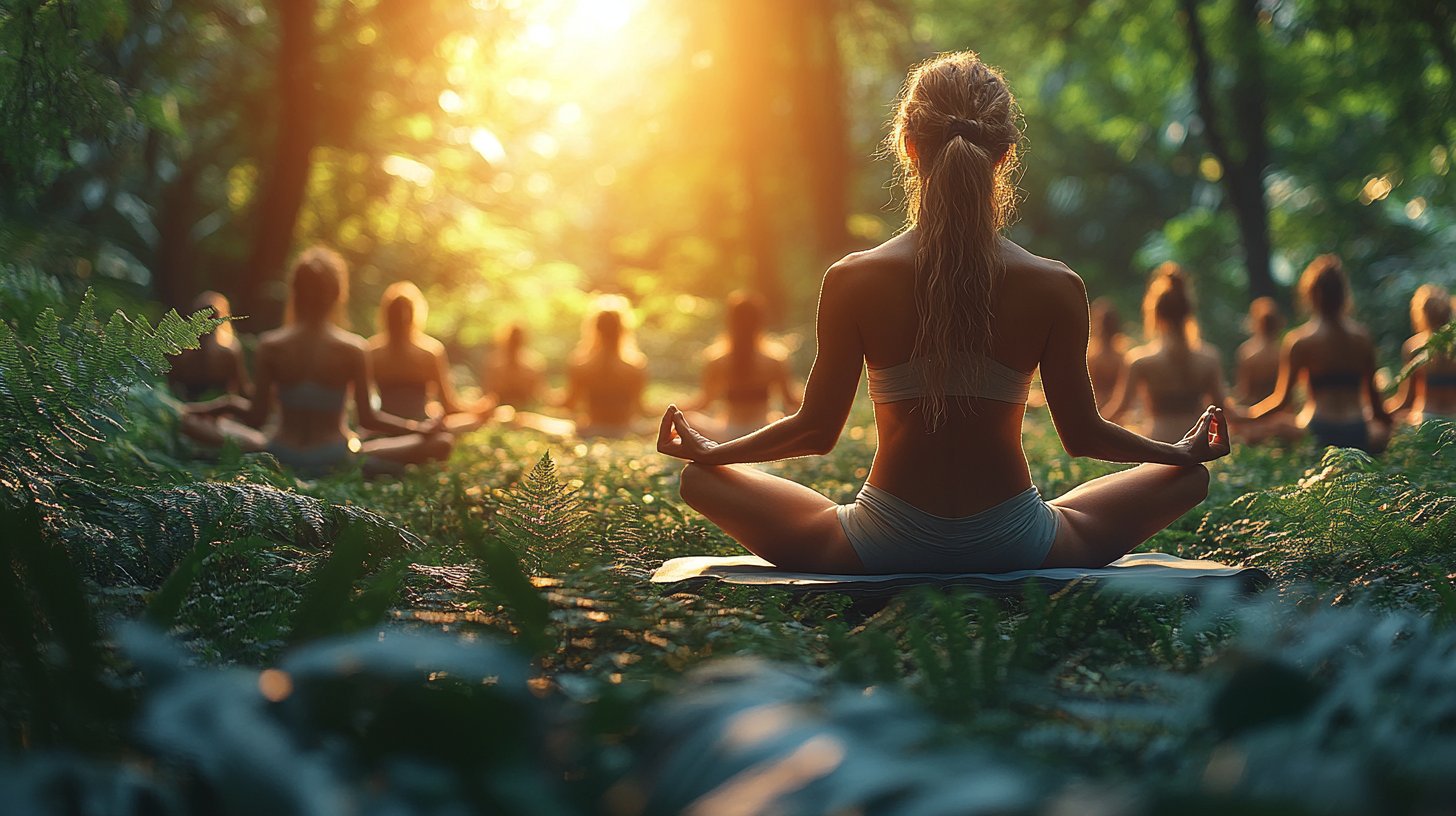 Una persona si dedica a diverse attività immersa nella natura.