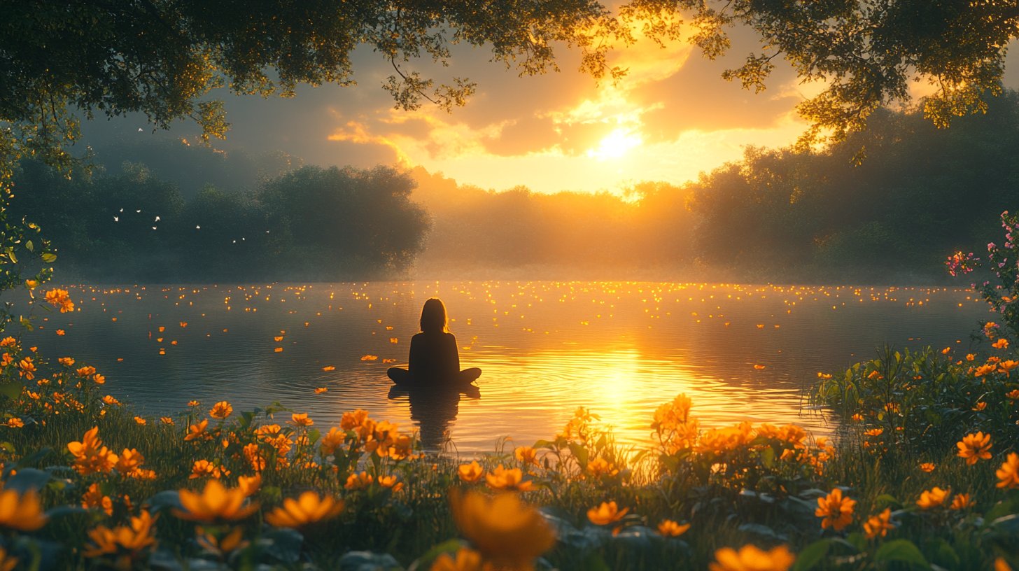 Eine blühende Blume in einem rissigen Topf, die Selbstliebe symbolisierend.