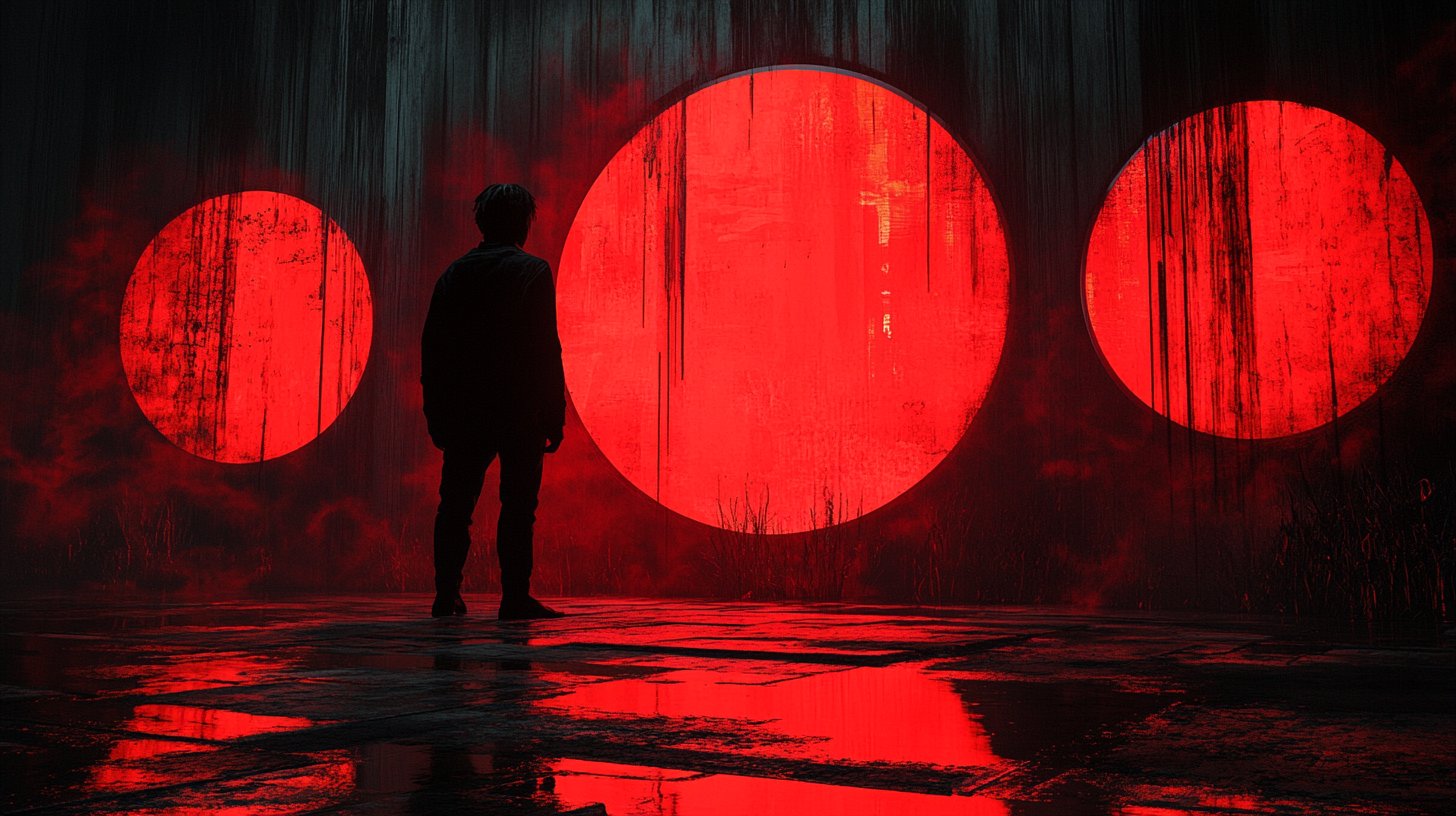 Una metáfora visual de un títere en hilos, enredado en culpa y manipulación, representando un tumulto emocional.