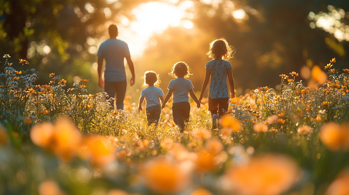 Divertimento familiare al parco.