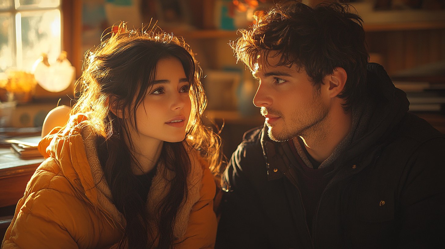 Un partenaire écoute attentivement sa petite amie, offrant du soutien.