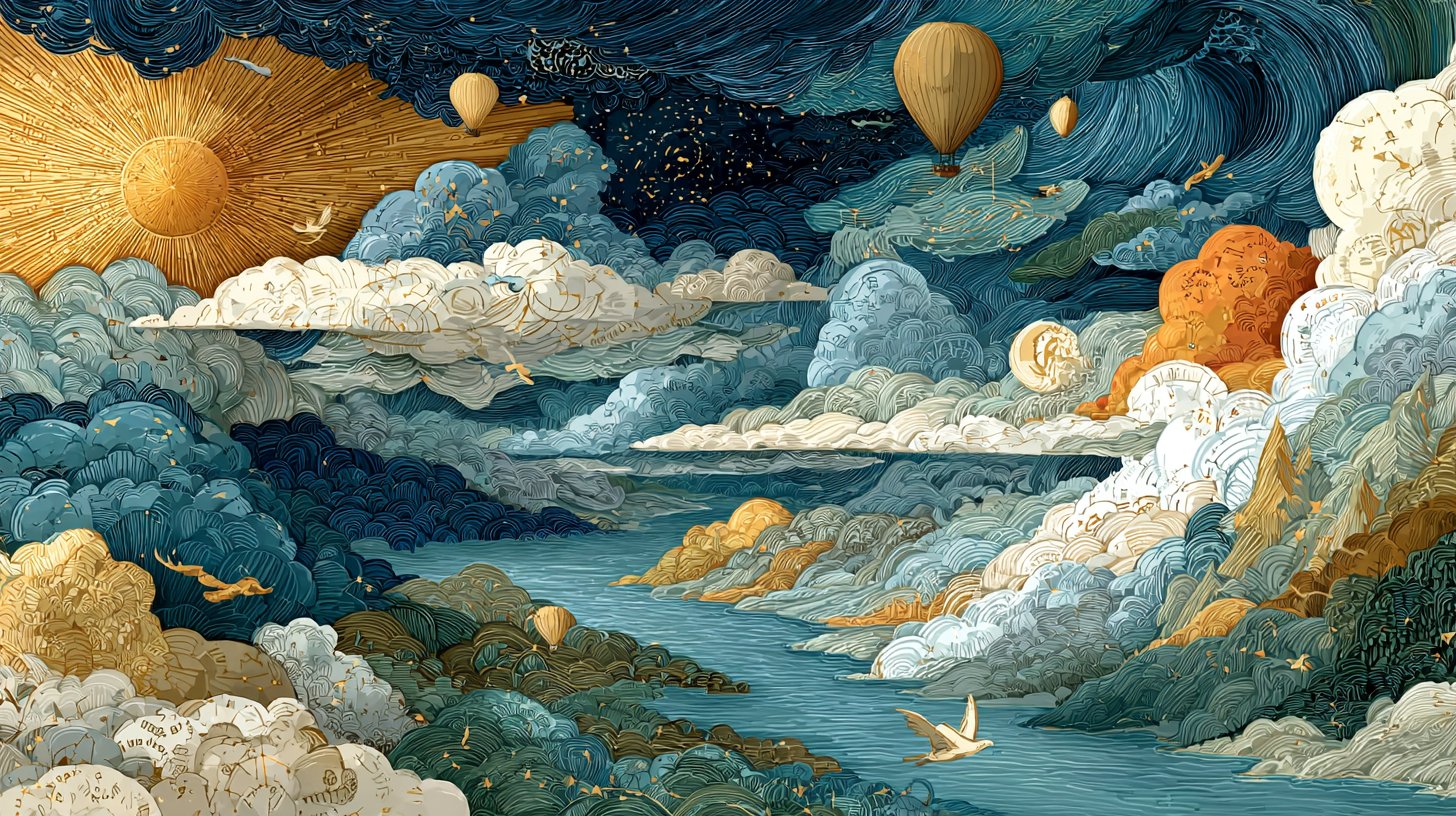 Segni d'aria con i loro pensieri