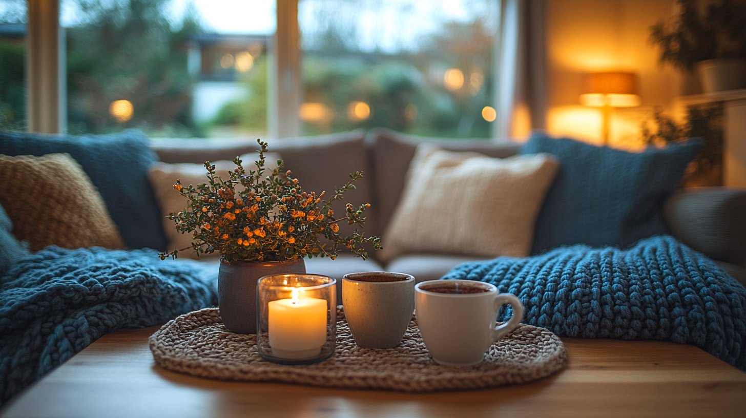 Friends supporting each other in a warm, cozy environment.