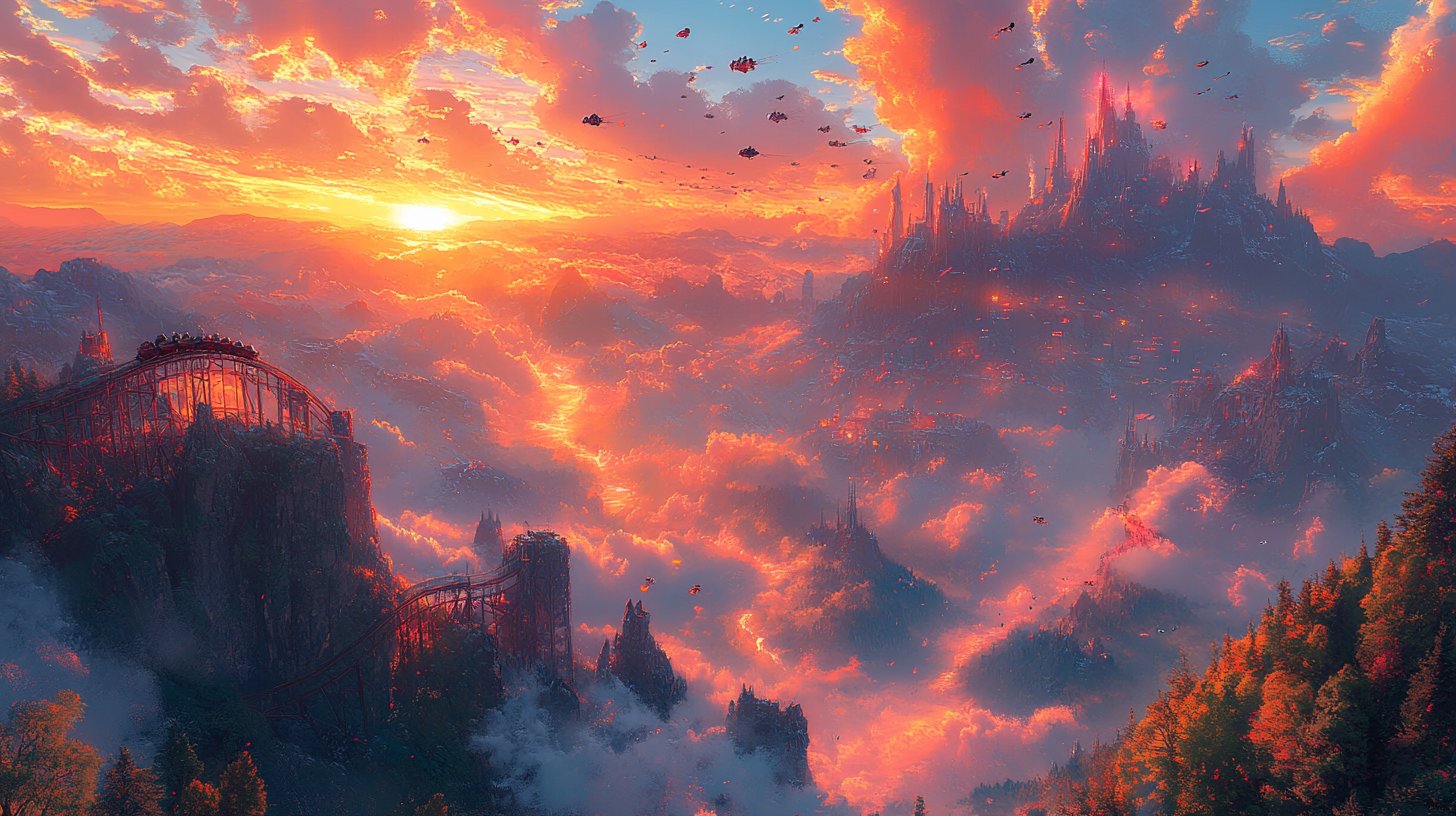 Una scena vivace piena di adrenalina e colori.