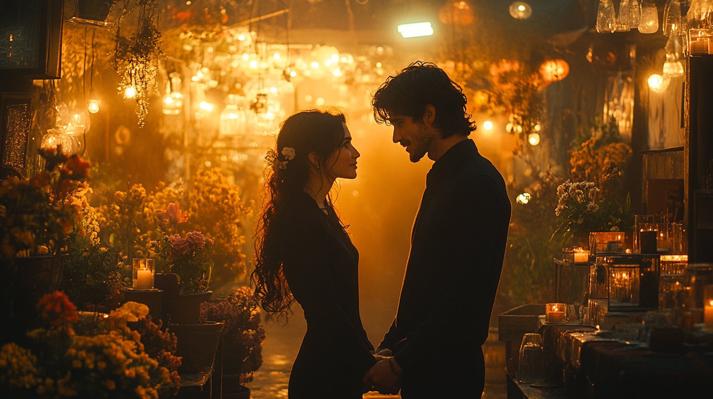 Ein romantischer Moment, in dem ein Paar von der Zukunft träumt.