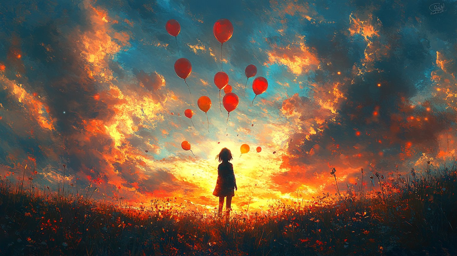 Ballons lassen und neue Hoffnung finden.