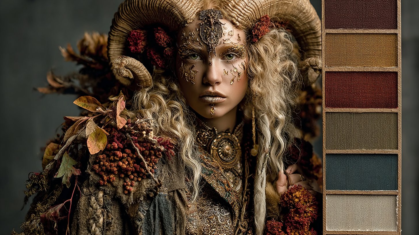 Signes de Terre en costumes captivants montrant leur lien avec la nature.