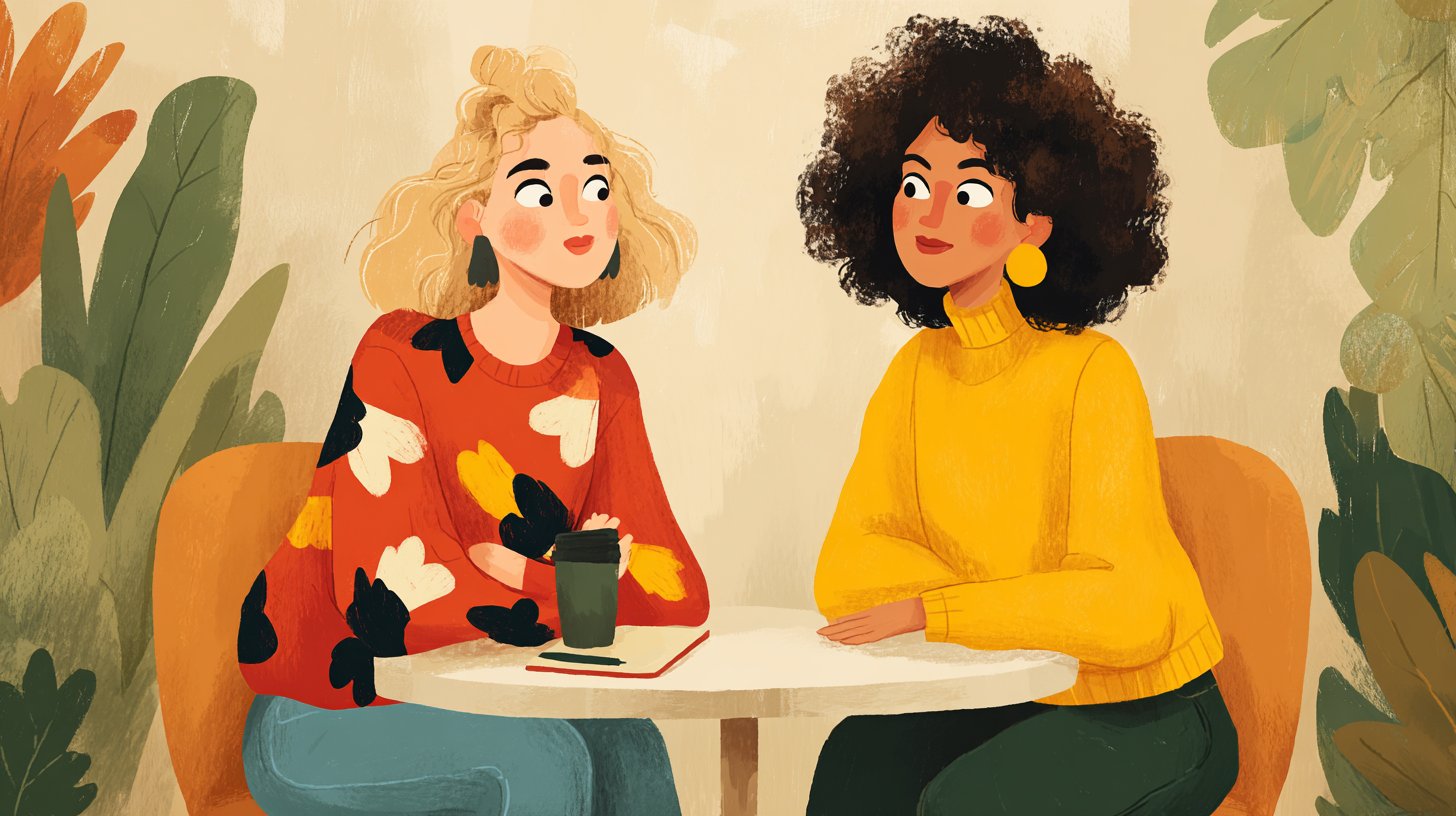 Effektive Kommunikation zwischen zwei verschiedenen Menschen.