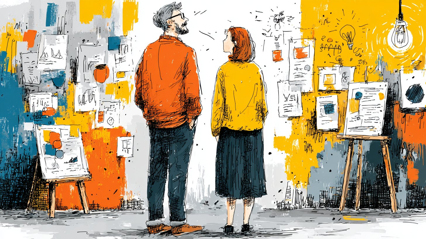 Kreatives Brainstorming für gemeinsame Lösungen.