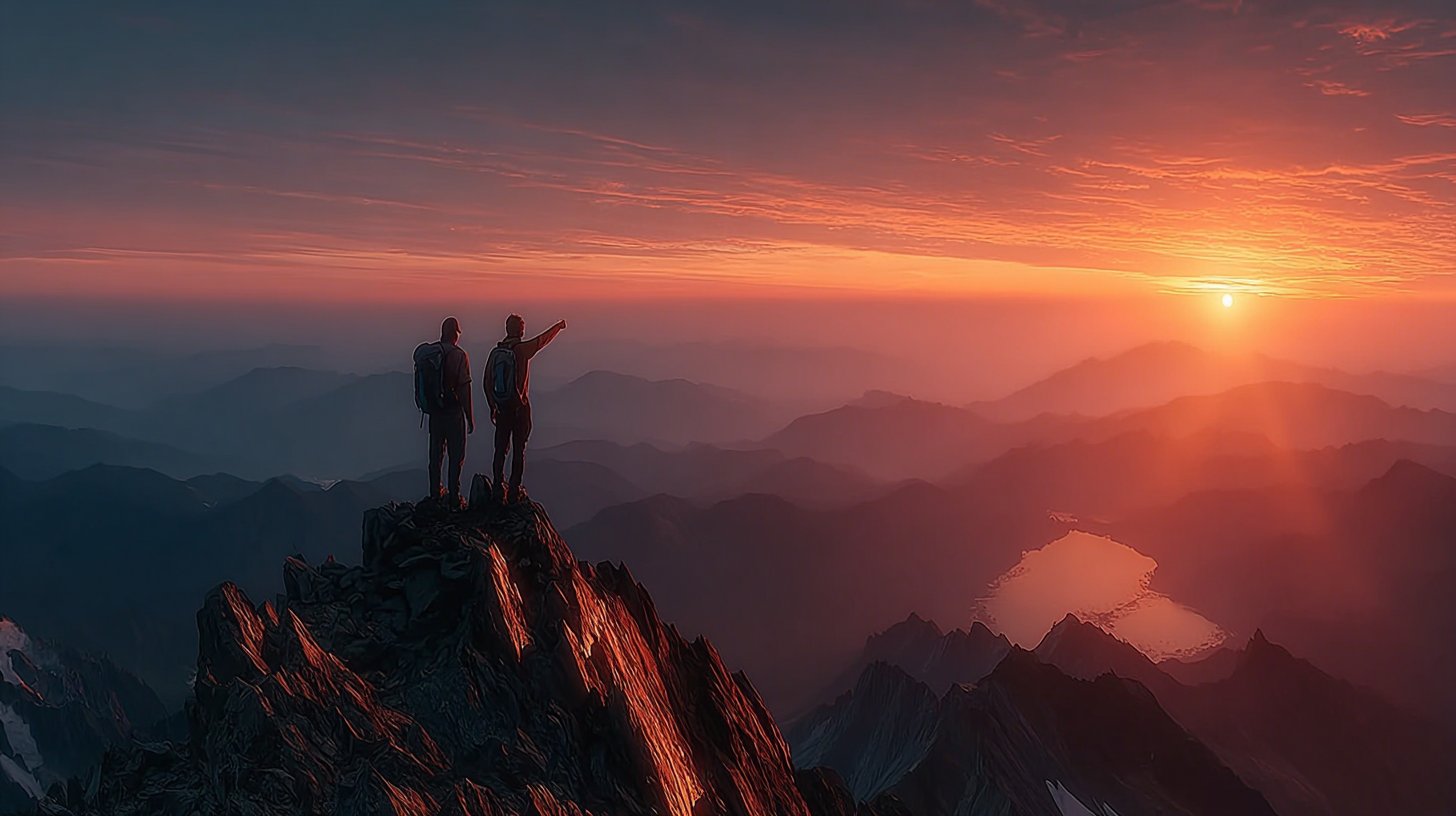 Visionen teilen am Gipfel der Welt.