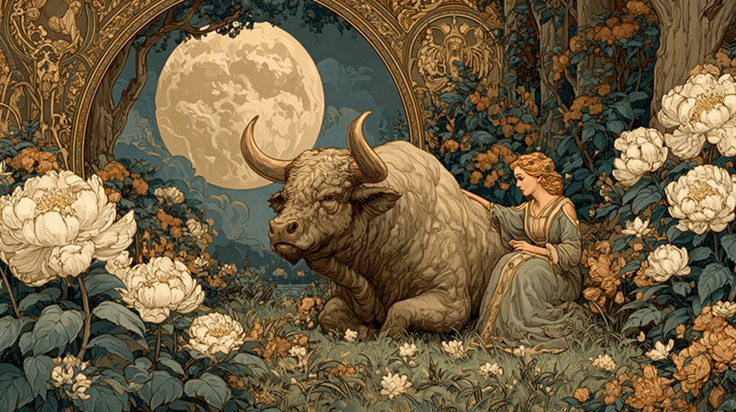 Der standhafte Stier und die nährende Jungfrau vereint in der Natur.