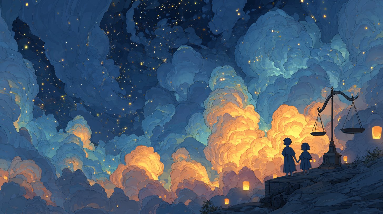 Zwillinge und Waage suchen Balance und Verbindung im Sternenhimmel.