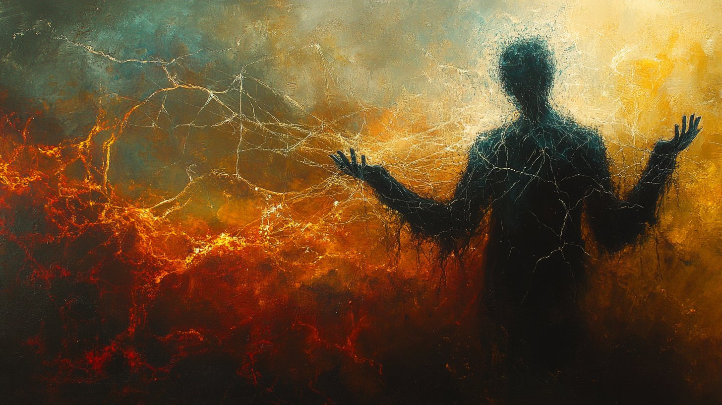 Manipulación emocional en una red de hilos.