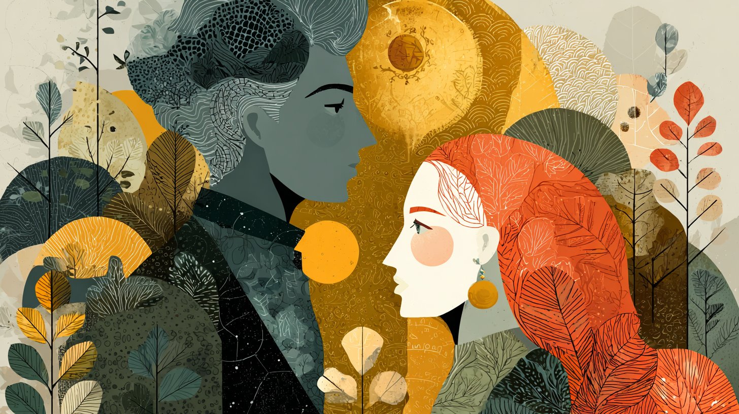 Una coppia di segni zodiacali diversi si connette emotivamente.