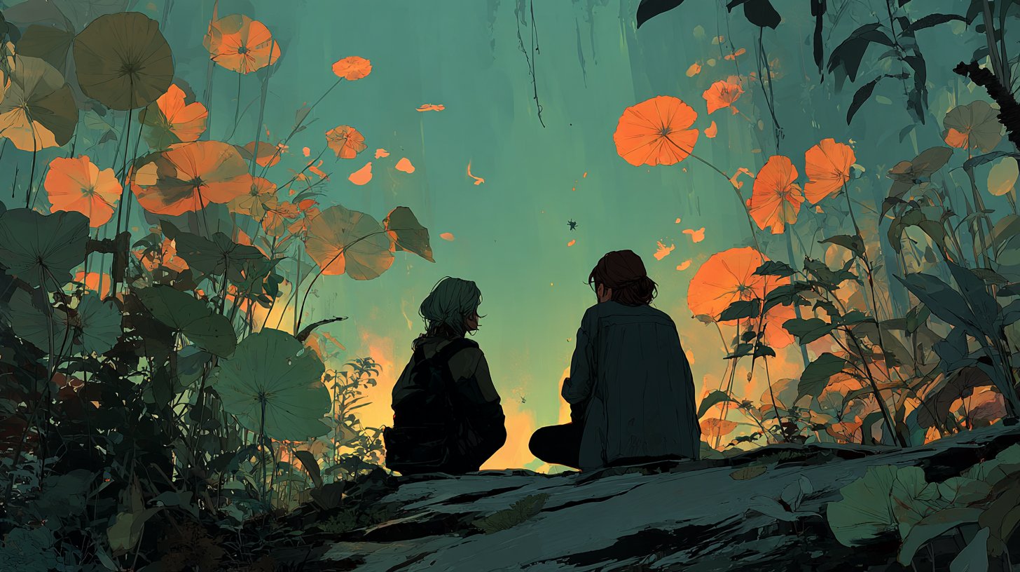 Wachstum und Lernen in der Umarmung der Natur.