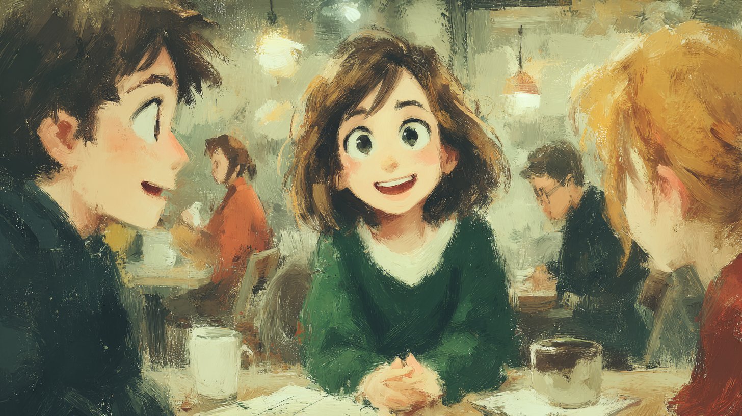 L'uomo sorride calorosamente a un complimento sincero.