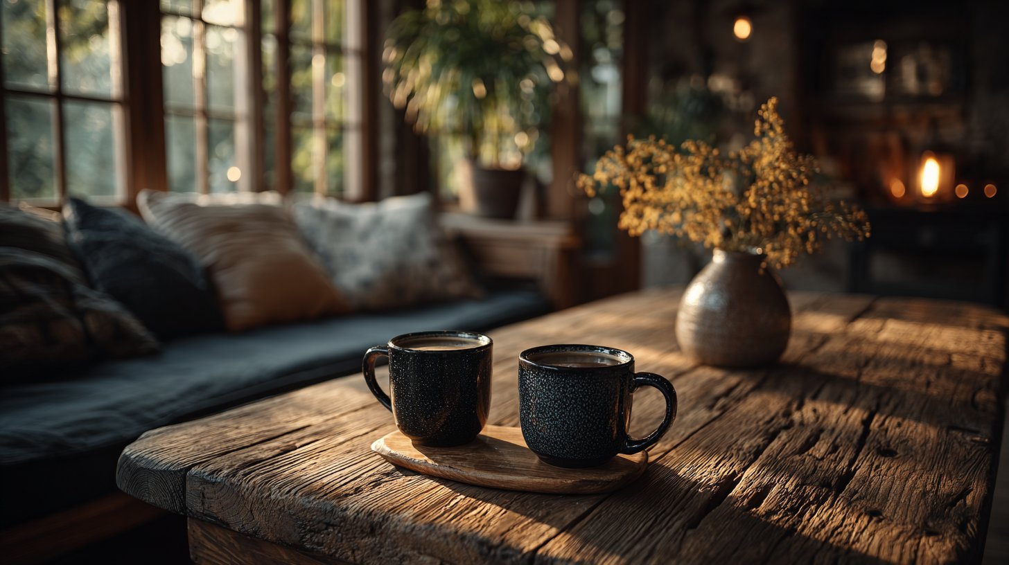 Ungenutzte Tassen, ein Zeichen der Stille.