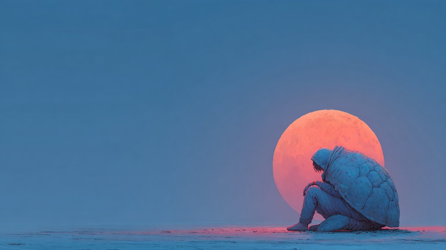 Un Cancro guarda pensieroso alla luce della luna.