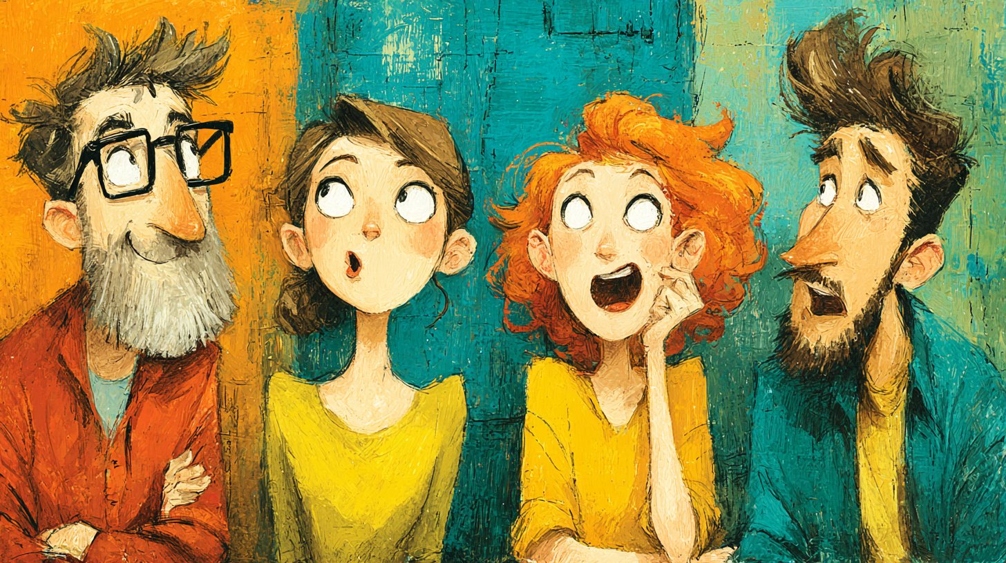 Lachen und Humor beleben die Atmosphäre.