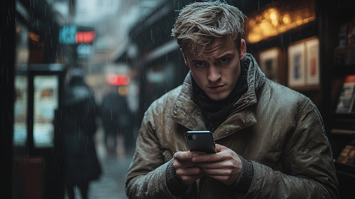 He is hiding his phone and messages