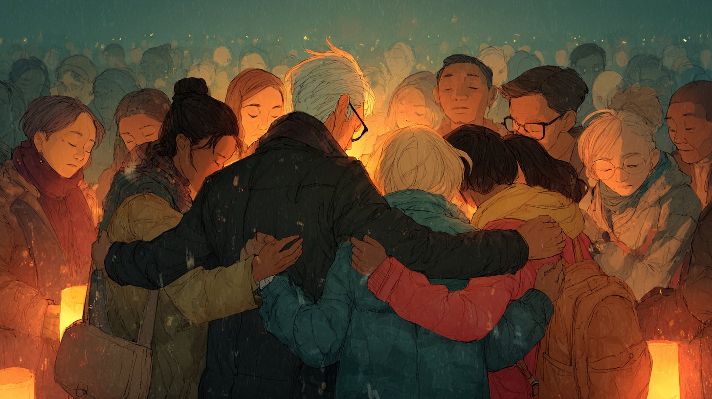 Eine Gruppe von Menschen bietet Unterstützung in schwierigen Zeiten.