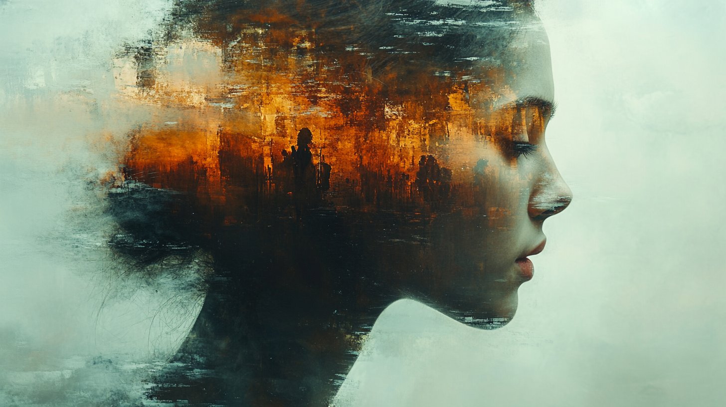 Ein zerbrochener Spiegel spiegelt zerbrochene Identität wider.