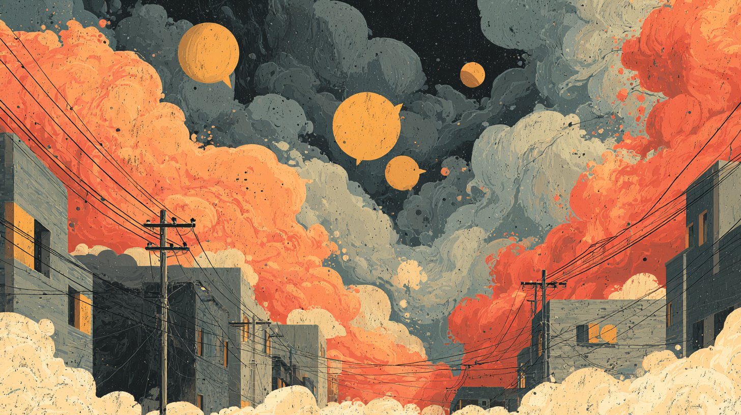 Abstrakte Darstellung des Kommunikationsabbruchs.