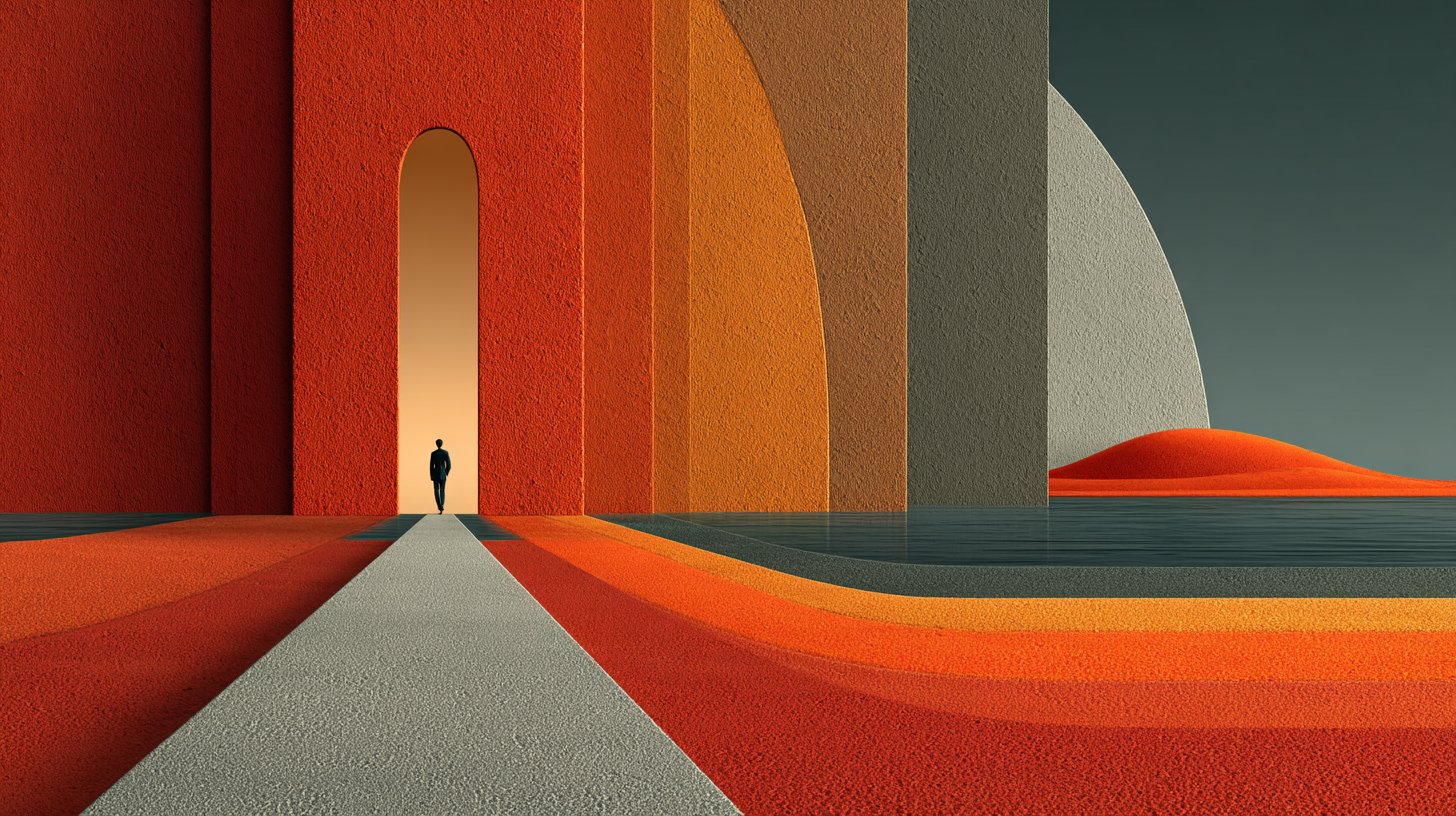 Percorsi diversi convergono in un punto centrale.