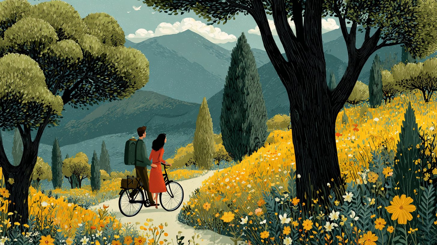 Gemeinsame Freude: Ein Paar genussvoll in der Natur.