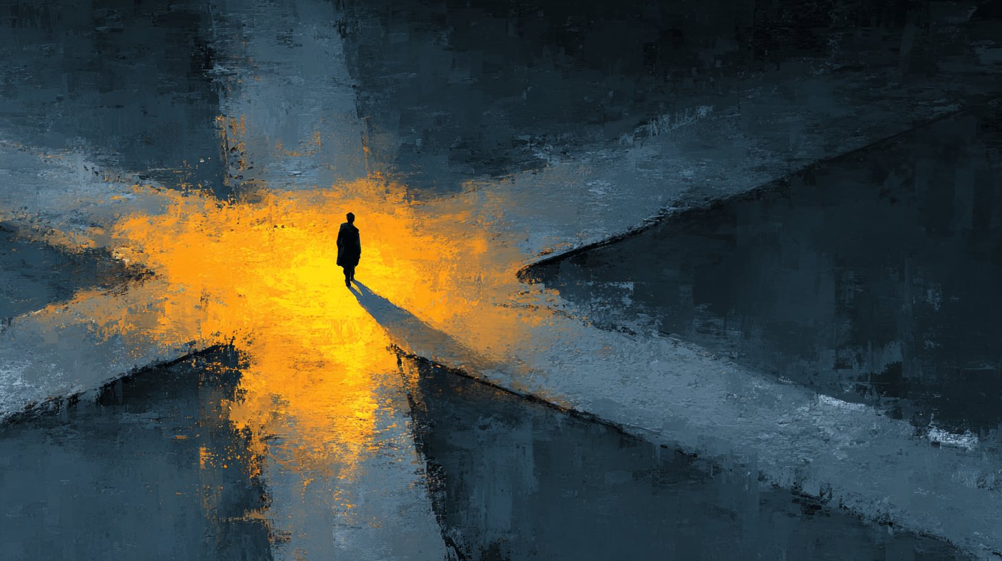 An der Weggabelung zwischen Verpflichtung und Freiheit.