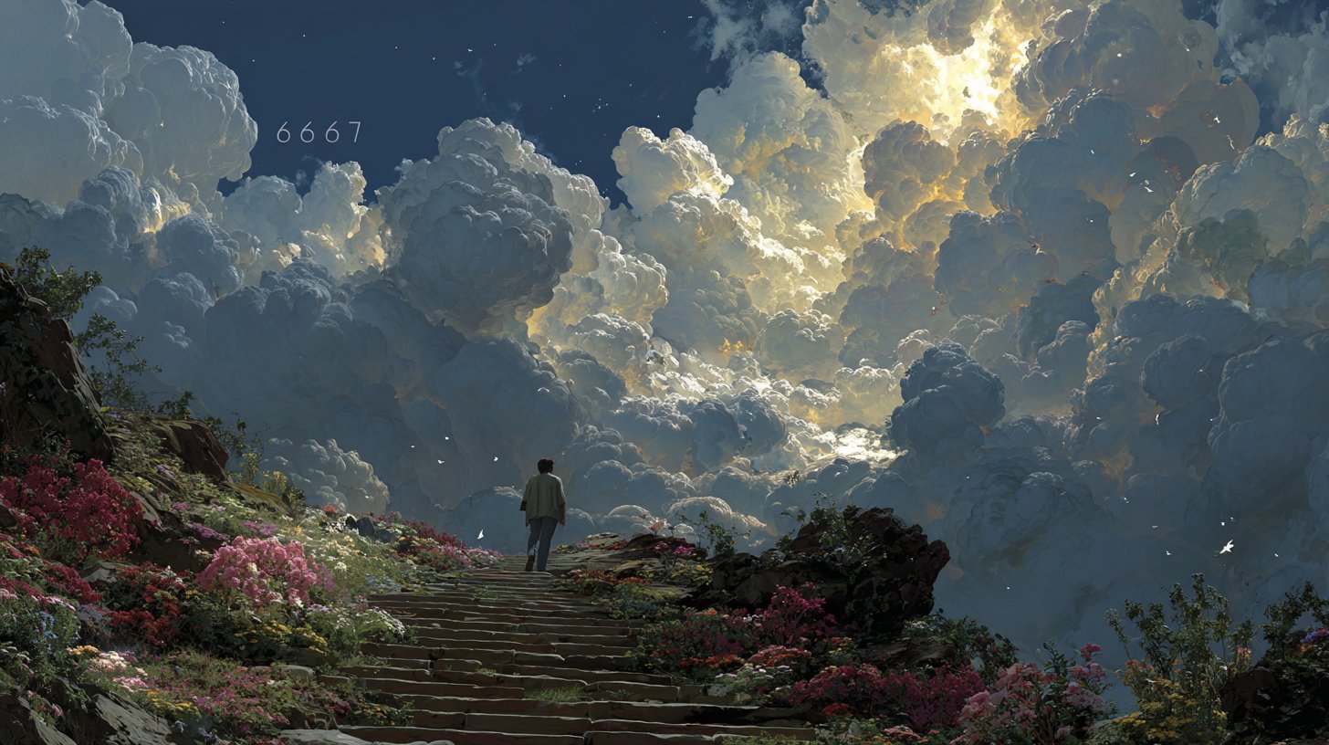 Une visualisation inspirante de la croissance personnelle liée au 666.