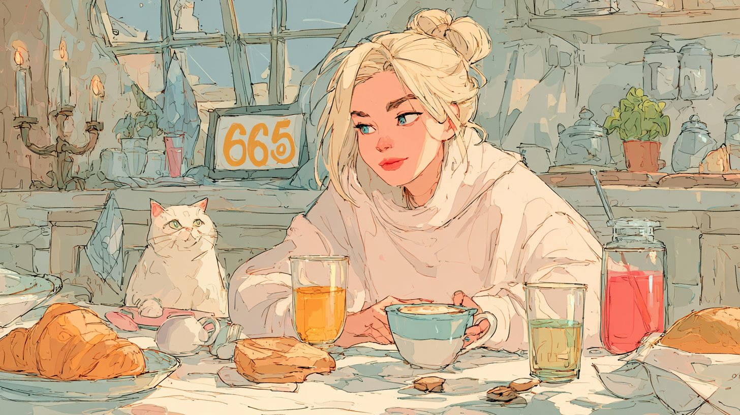 Un cadre de vie quotidienne avec une personne interagissant avec le 666.