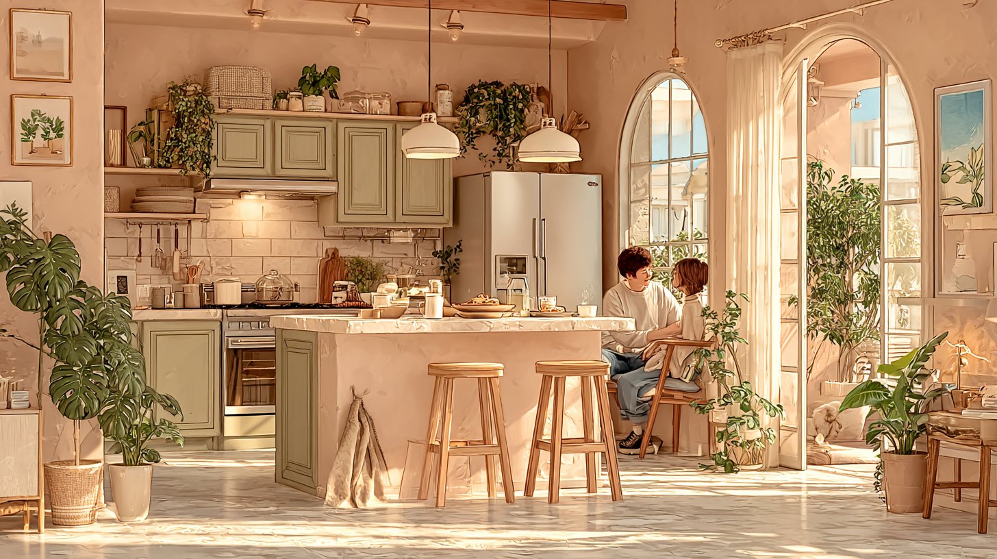 Ein Paar kocht zusammen und genießt den Moment.