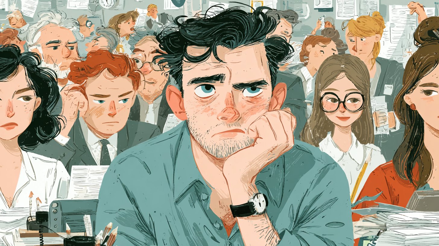 Isolation am Arbeitsplatz trotz Kollegen.