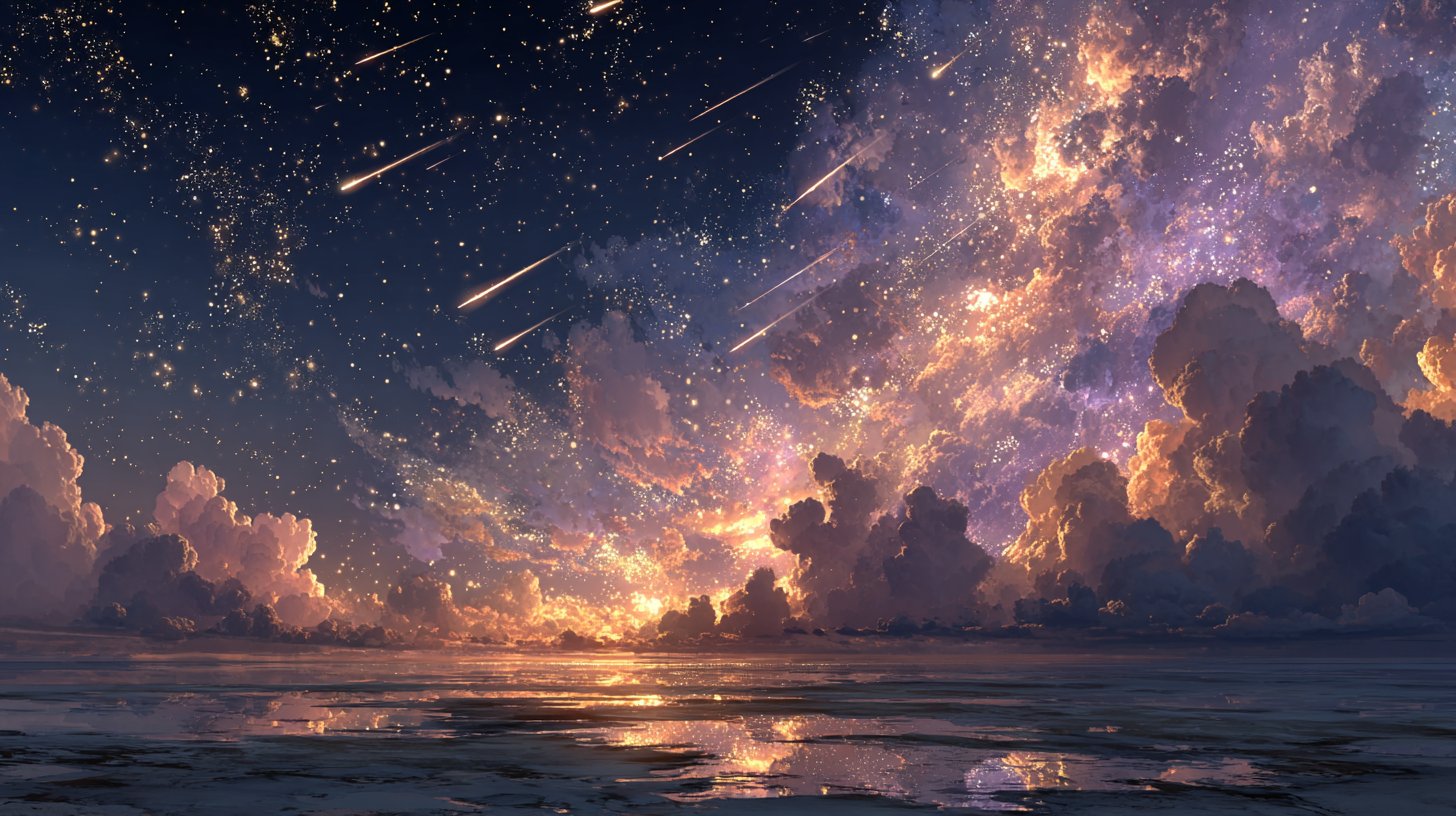 Une scène cosmique d'un ciel étoilé montrant la connexion à l'univers.