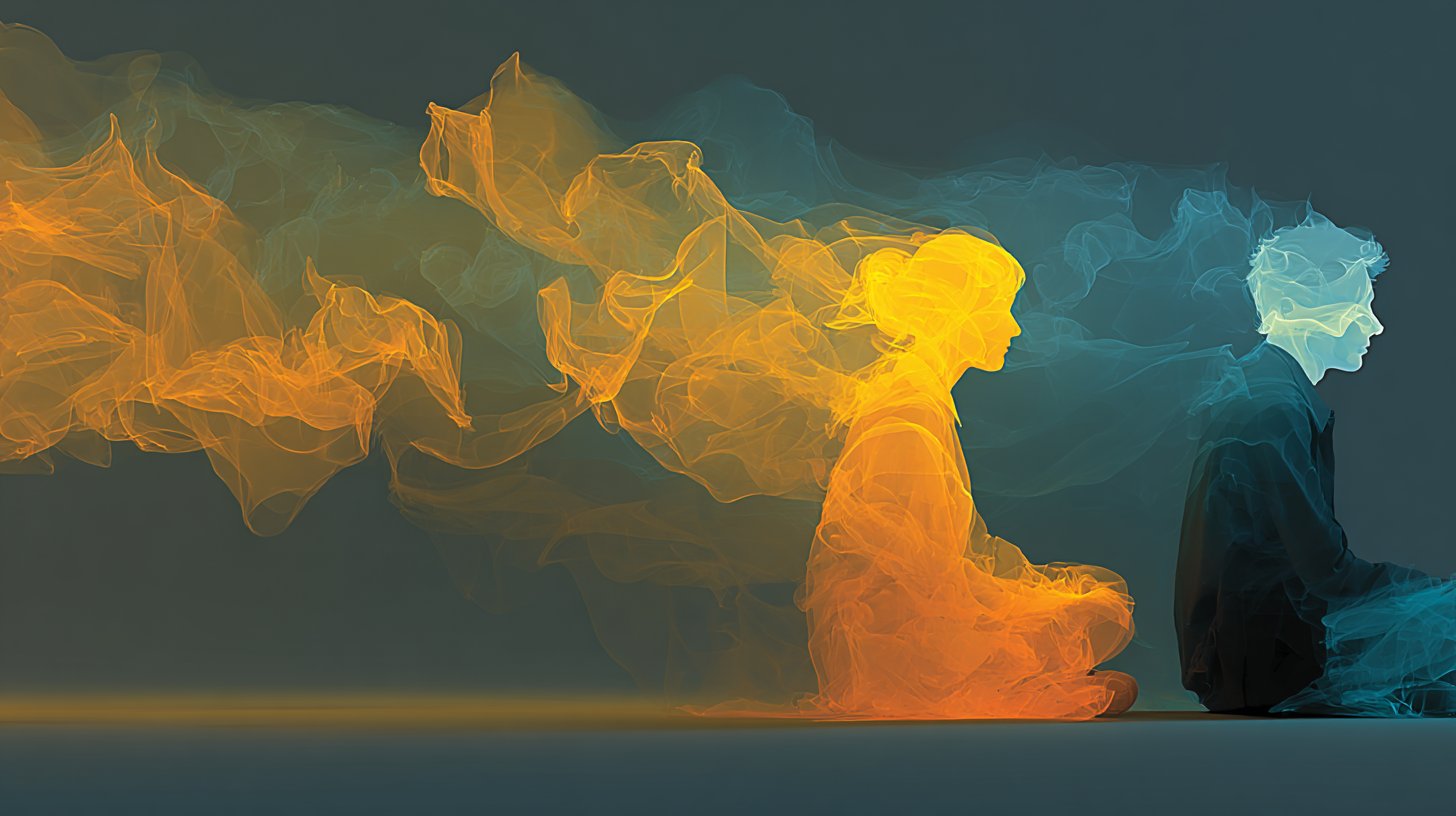 Rückseitige Isolation in nebliger Stille.